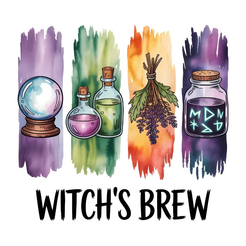 Halloween Mystisches Hexengebräu Trank Design