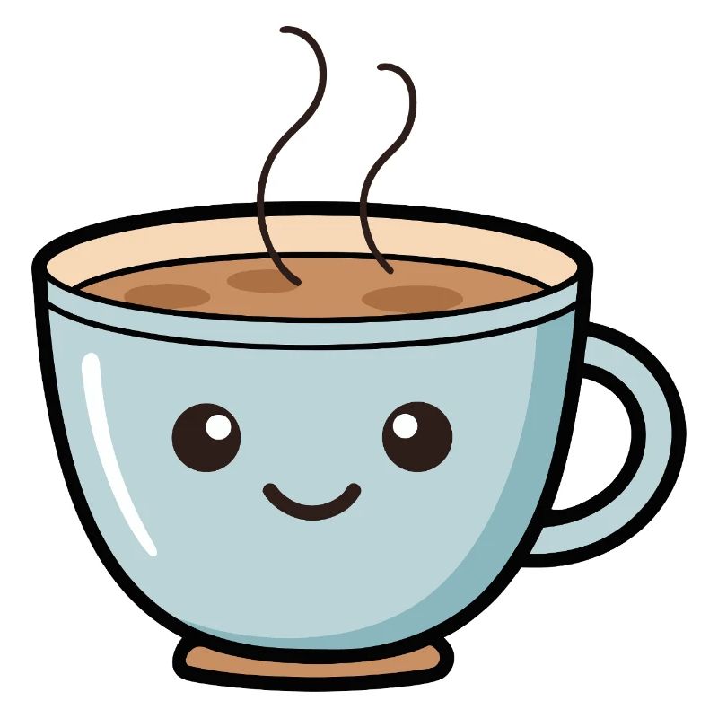 Cute Kawaii Coffee Mug Design