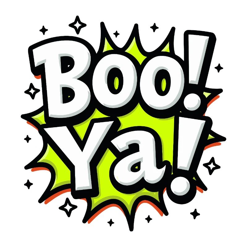 BOO YA! - Lustiger Halloween Comic Spruch