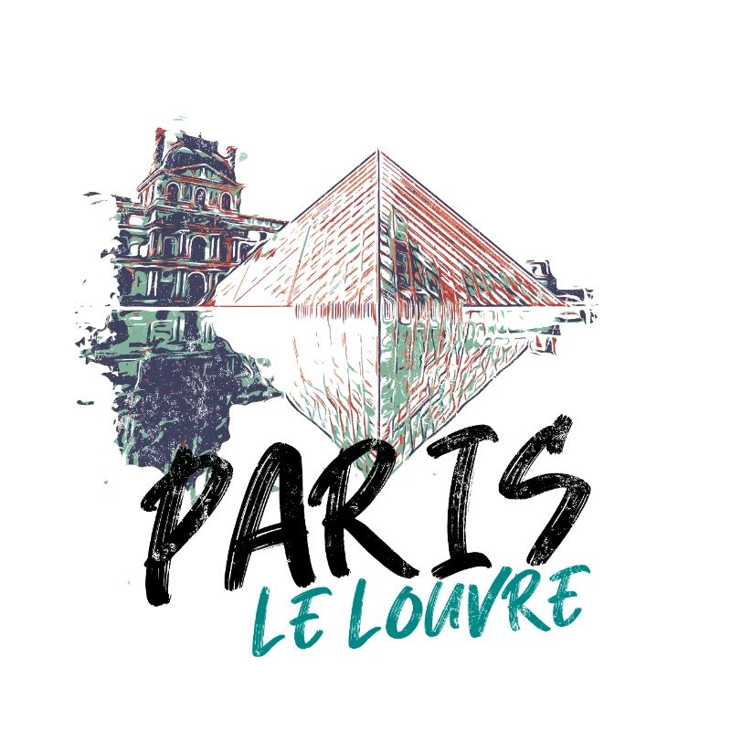 Paris Louvre Architectural Icon Pyramid