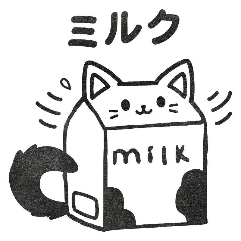 Chaton de lait kawaii