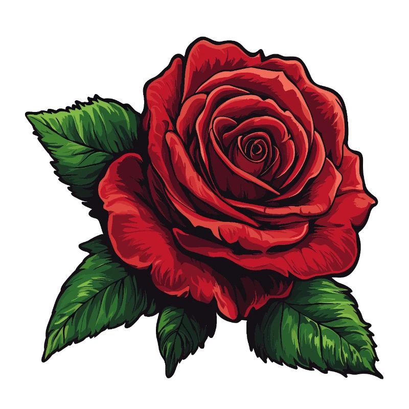 Rose red / Petals vector graphic