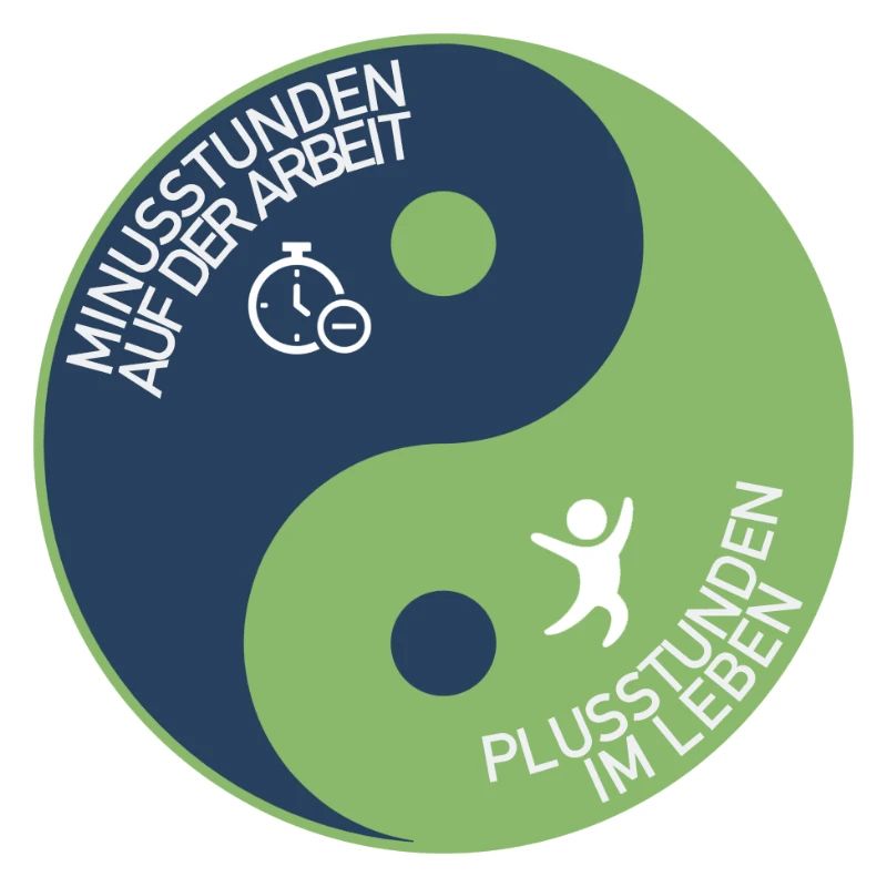 Minus hours at work Plus hours in life