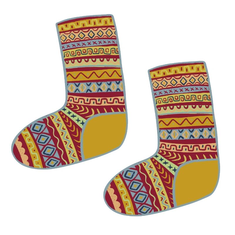 Colorful Fair Isle Patterned Socks