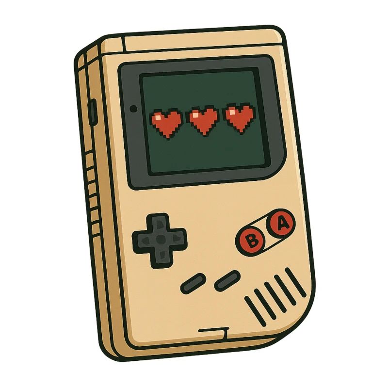 Retro Gameboy Herzdesign