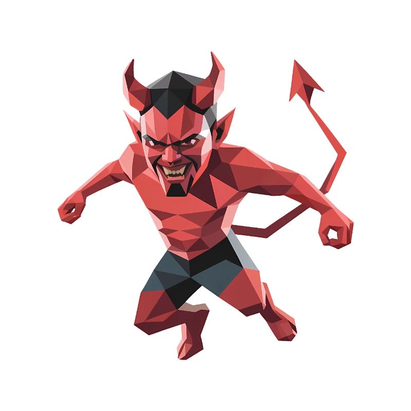 Devil - Cool Low Poly Logo