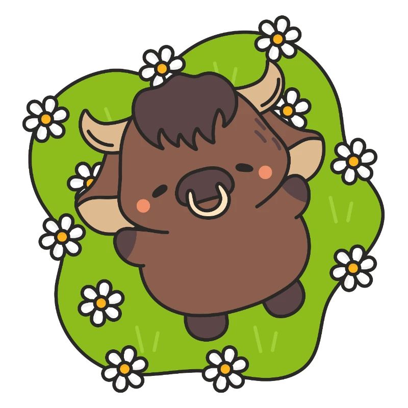 Petite vachette fleurie danseuse