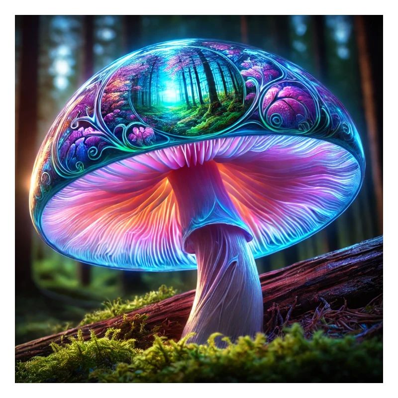 Leuchtender Pilzwald Traum