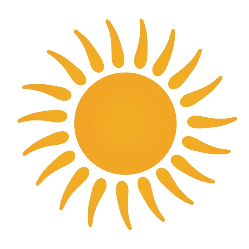 Graphique du soleil orange sunburst