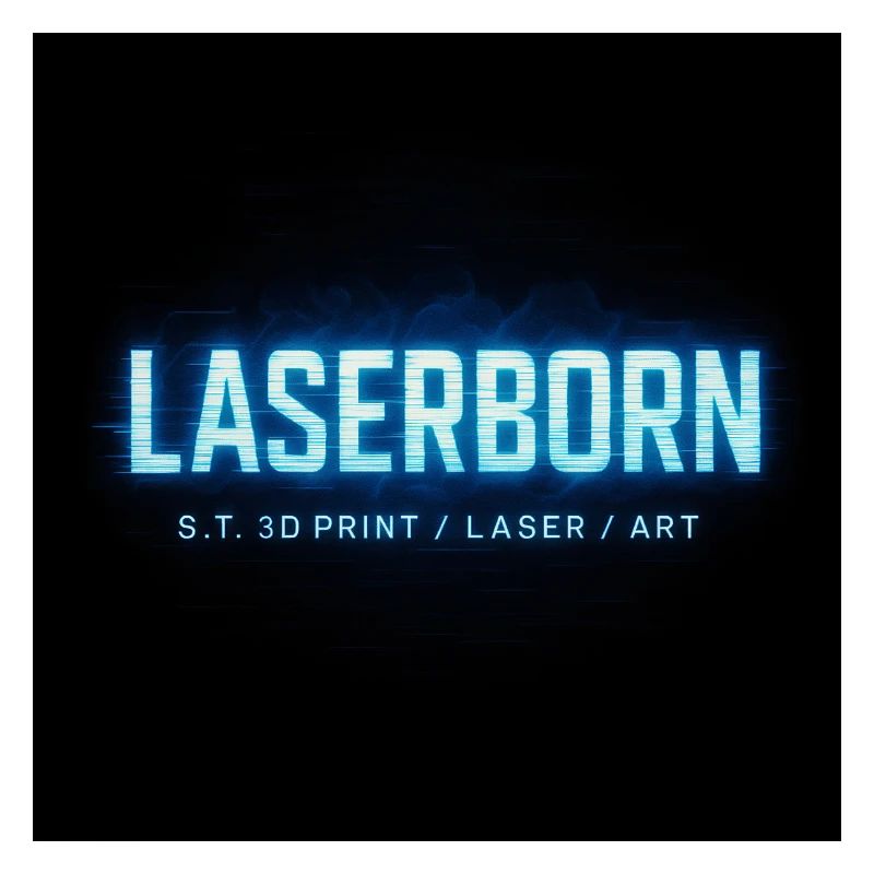 LaserBorn Neon Tech Print