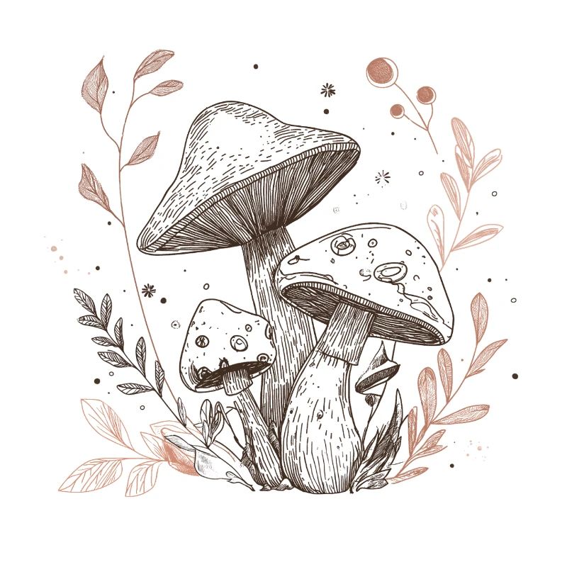 champignon, ramasseur de champignons, cueillette