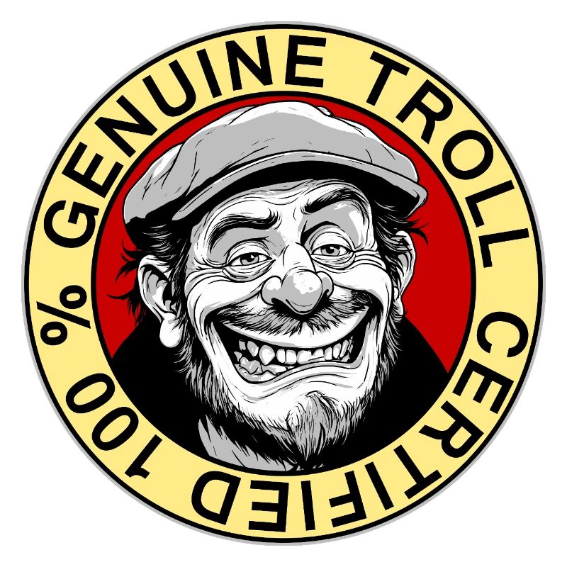 Echtes Troll-zertifiziertes Abzeichen