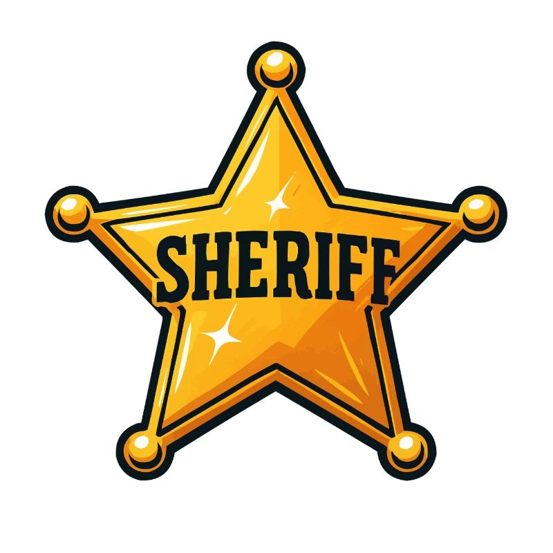 Sheriff Stern Abzeichen Design