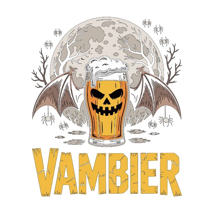 Motif de bière vampire au clair de lune
