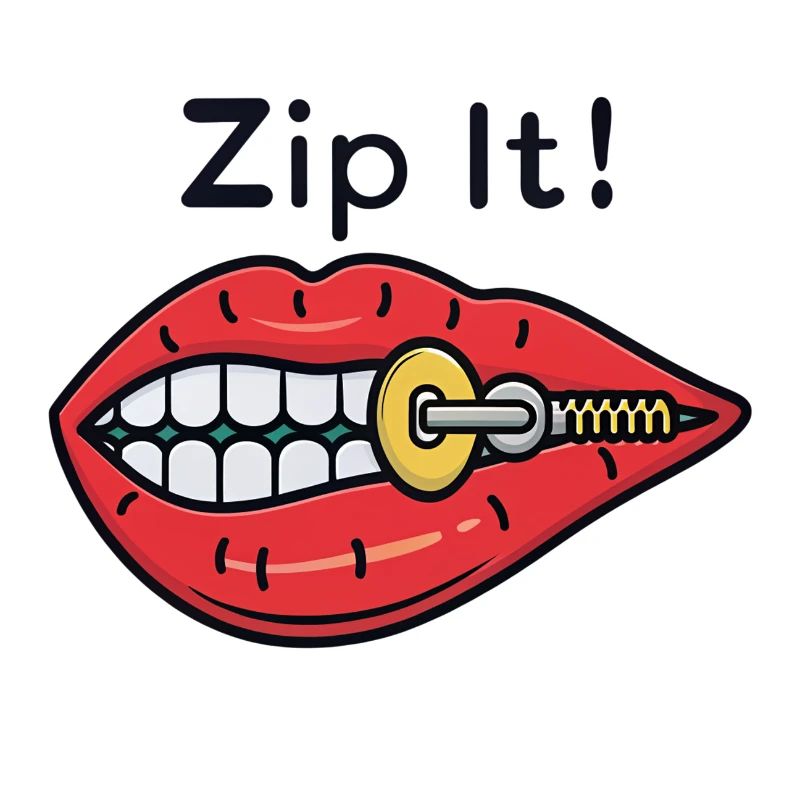Zip It! Red Lips Zipper