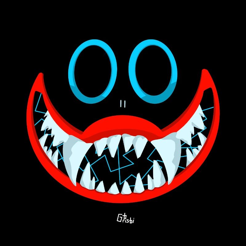 Sourire Denté Bleu Cinétique