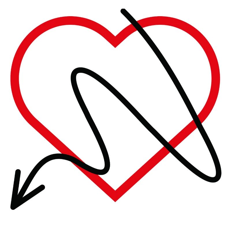 Rotes Herz mit Pfeil