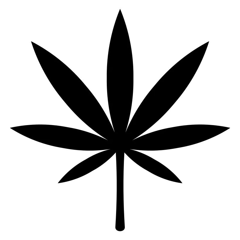 Cannabis / Marihuana / Hanfblatt (Black)
