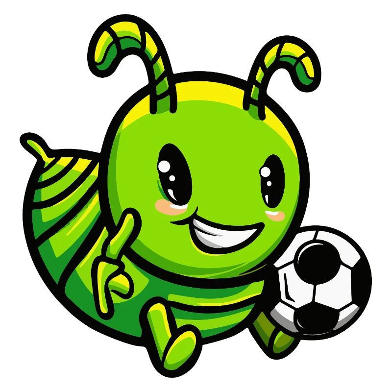 Raupe mit Fußball