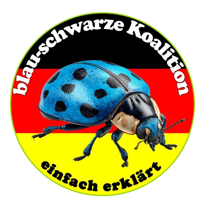 Blauer Käfer widerspiegelt den Wählerwillen