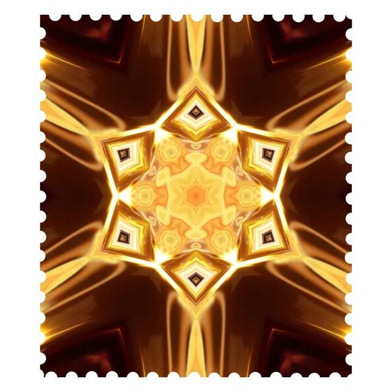 Goldenes Sternenmandala