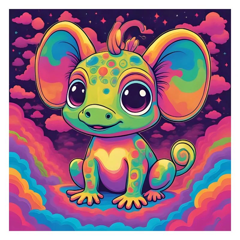 Kawaii Regenbogen-Dinosaurier
