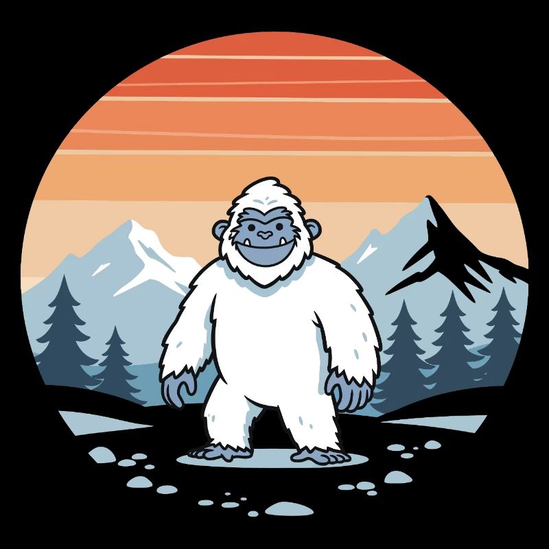 Winter-Yeti am Eispanorama