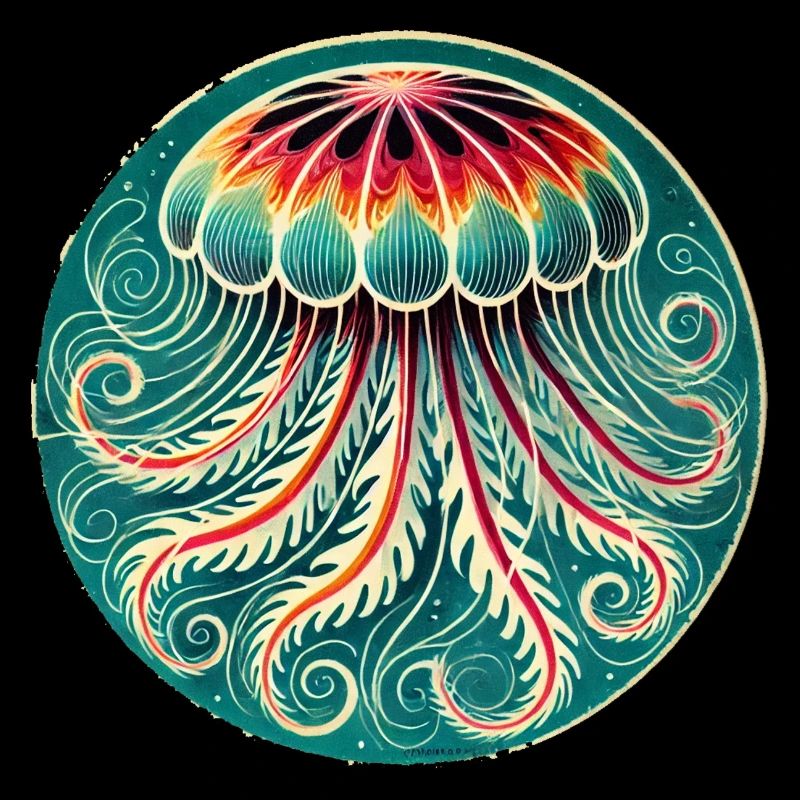 Lebendige Quallen-Mandala