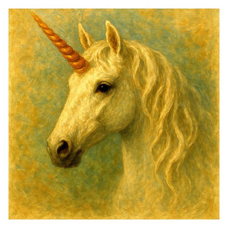 Portrait de licorne peint à chaud