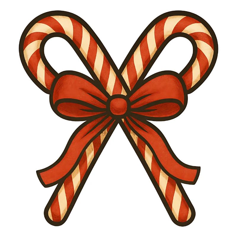 Cannes d’orge d’orge avec ruban rouge