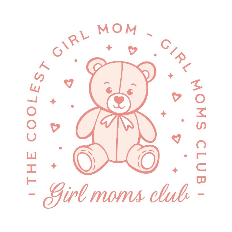Girl Moms Club, coole Mutter, mädchenhafte pinke Ästhetik