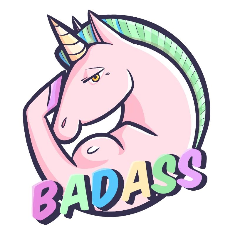 Cooler Pastell-Einhorn-Regenbogen