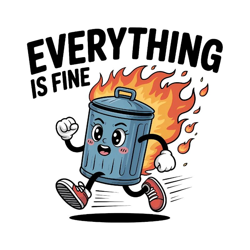Everything is fine - Funny Anxiety Memeshirt