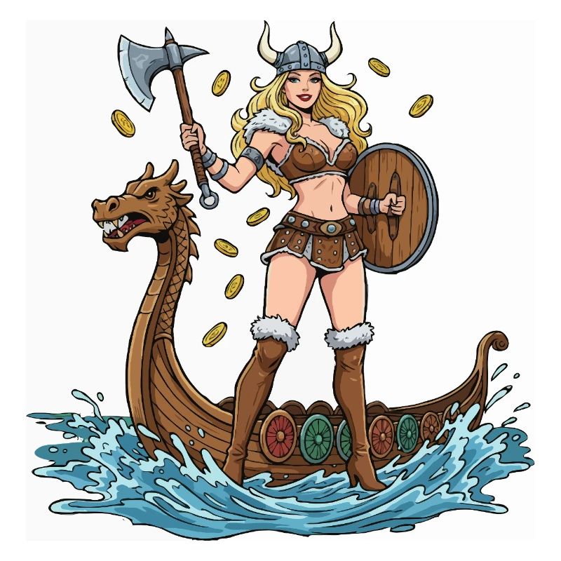Norwegischer Wikinger-Pin-up