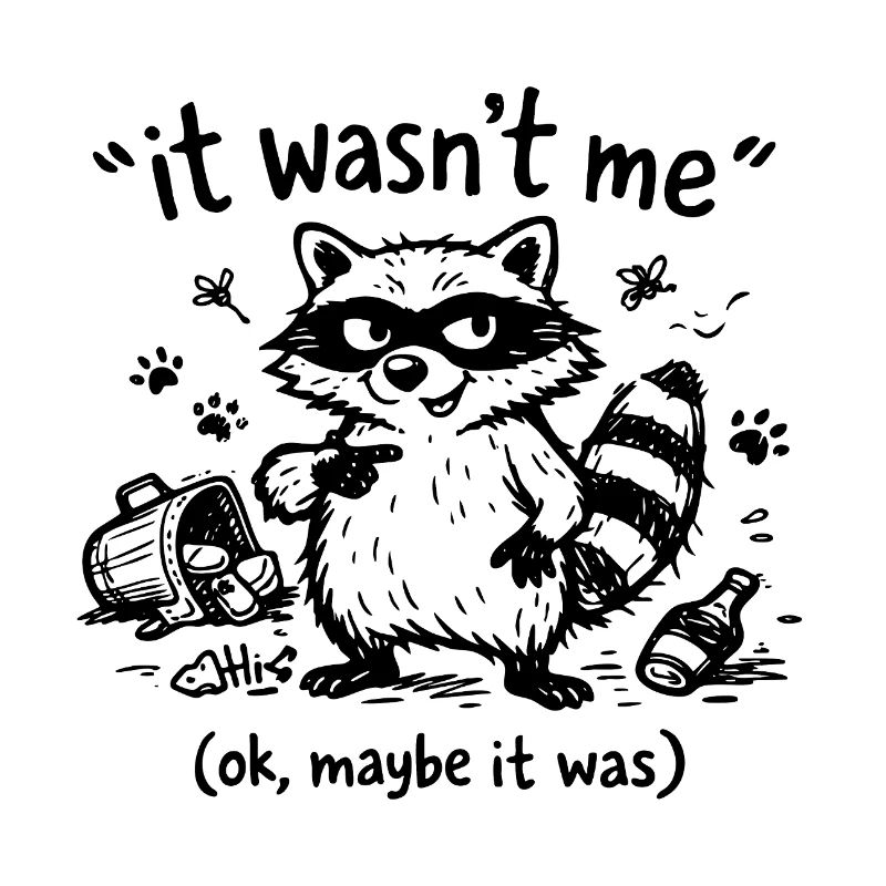 It Wasn’t Me Ok Maybe It Was Waschbär Doodle