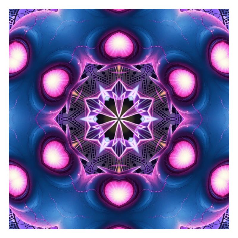 Neon Mandala Kaleidoskop