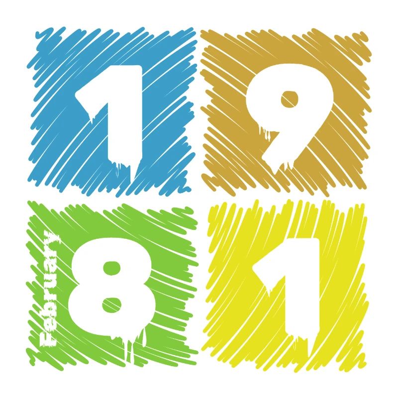 45. Écussons Geburtstag Farbige depuis 02/1981