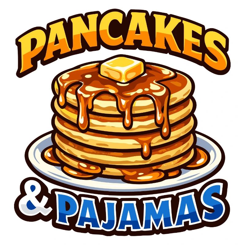 Les pancakes et pyjamas adorent les pancakes du petit-déjeuner