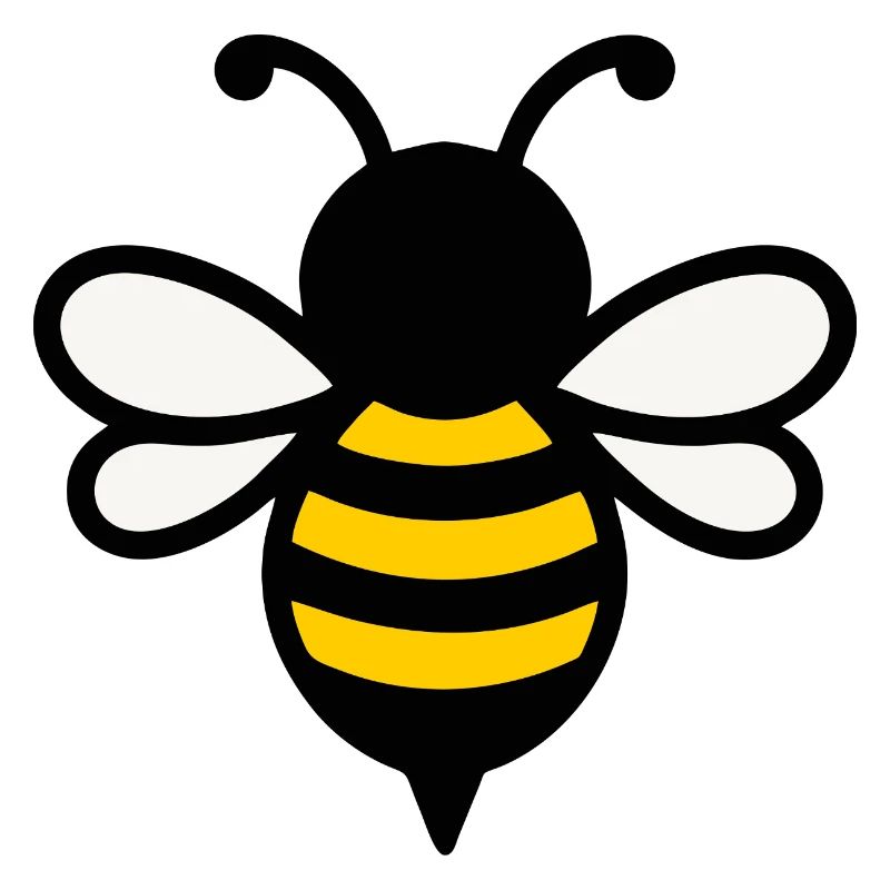 Yellow-striped bee logo
