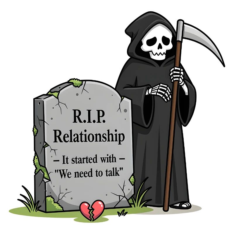 "We have to talk!" is relationship Grim Reaper