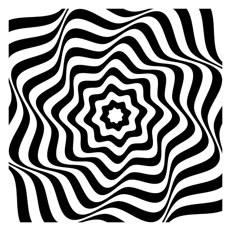 Hypnotisches schwarzes Spiralmuster