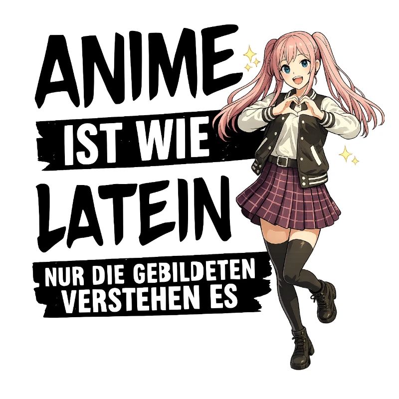 Anime Schulmädchen Herzpose