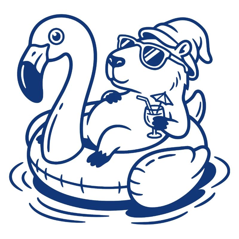 Flamingo-Float Capy