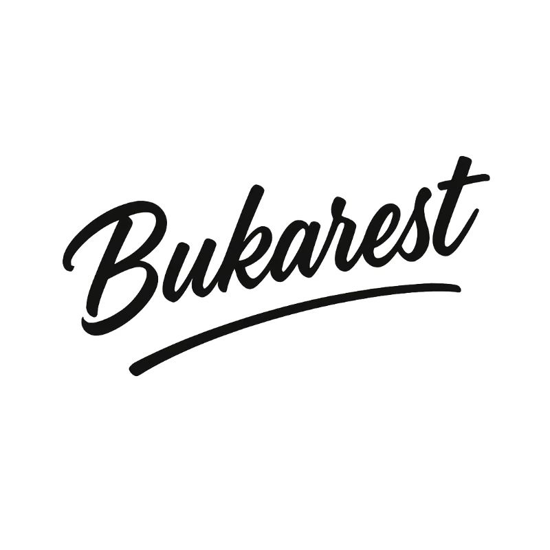 Logo vintage en écriture de Bucarest
