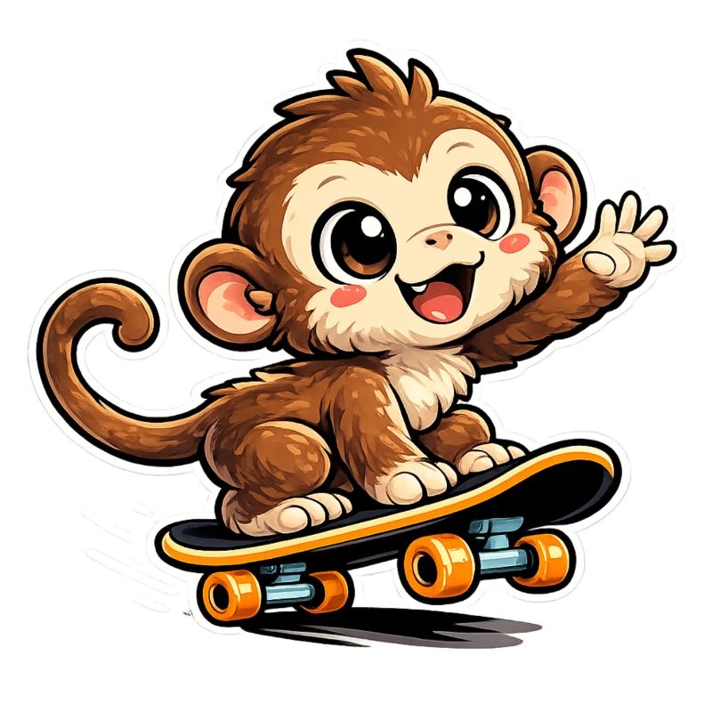 Skate Affe Cartoon