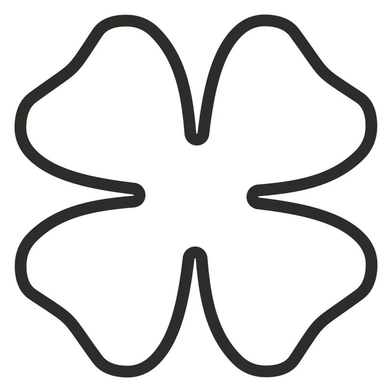 Kleeblatt Glücksbringer – Minimalistisches Design