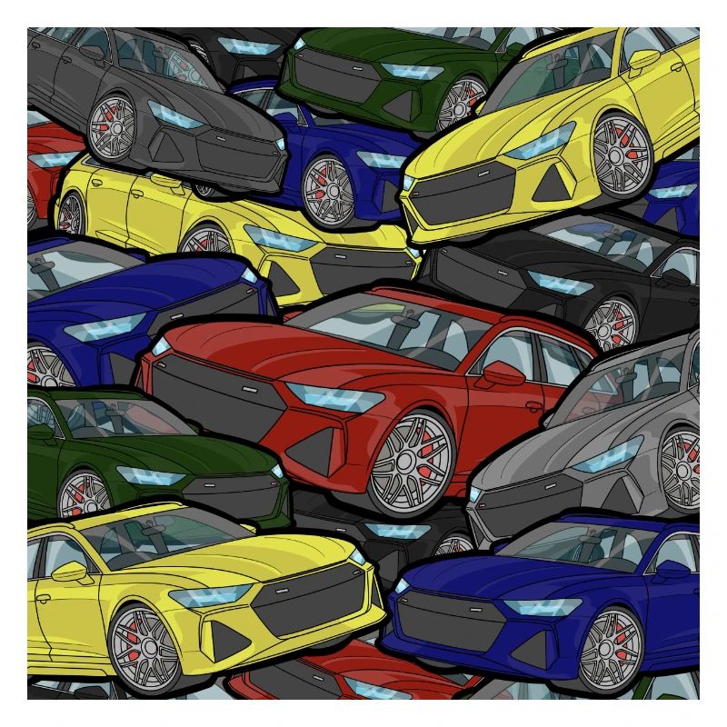 Explosion de couleurs des voitures kaléidoscopes