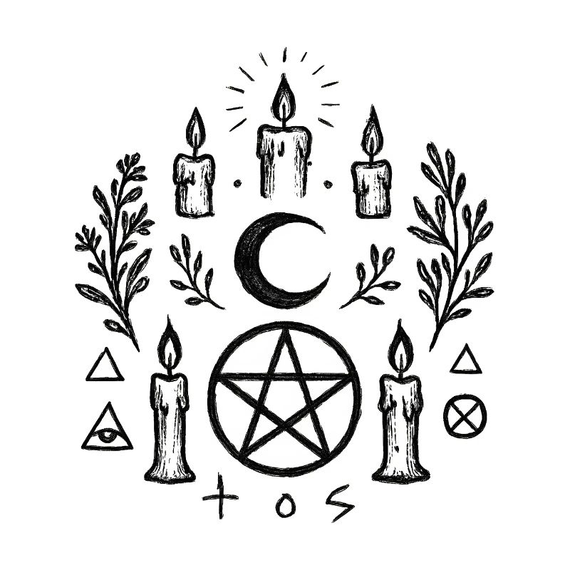 Moon Pentagram Candle Ritual