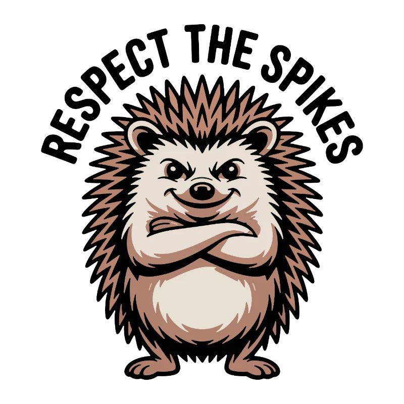 Hérisson cool aux bras croisés