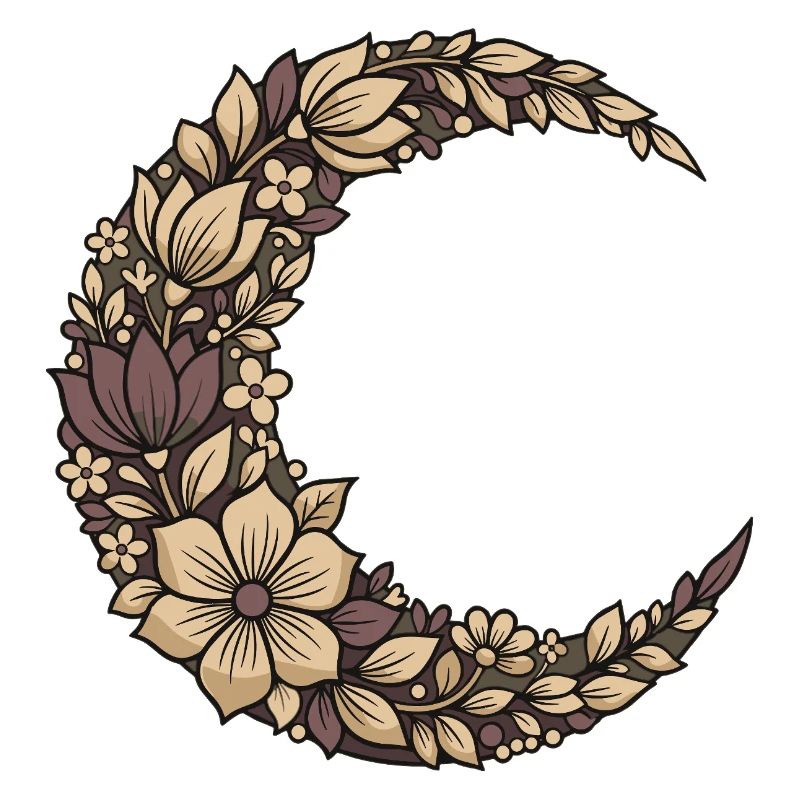 Couronne de Croissant de Fleurs